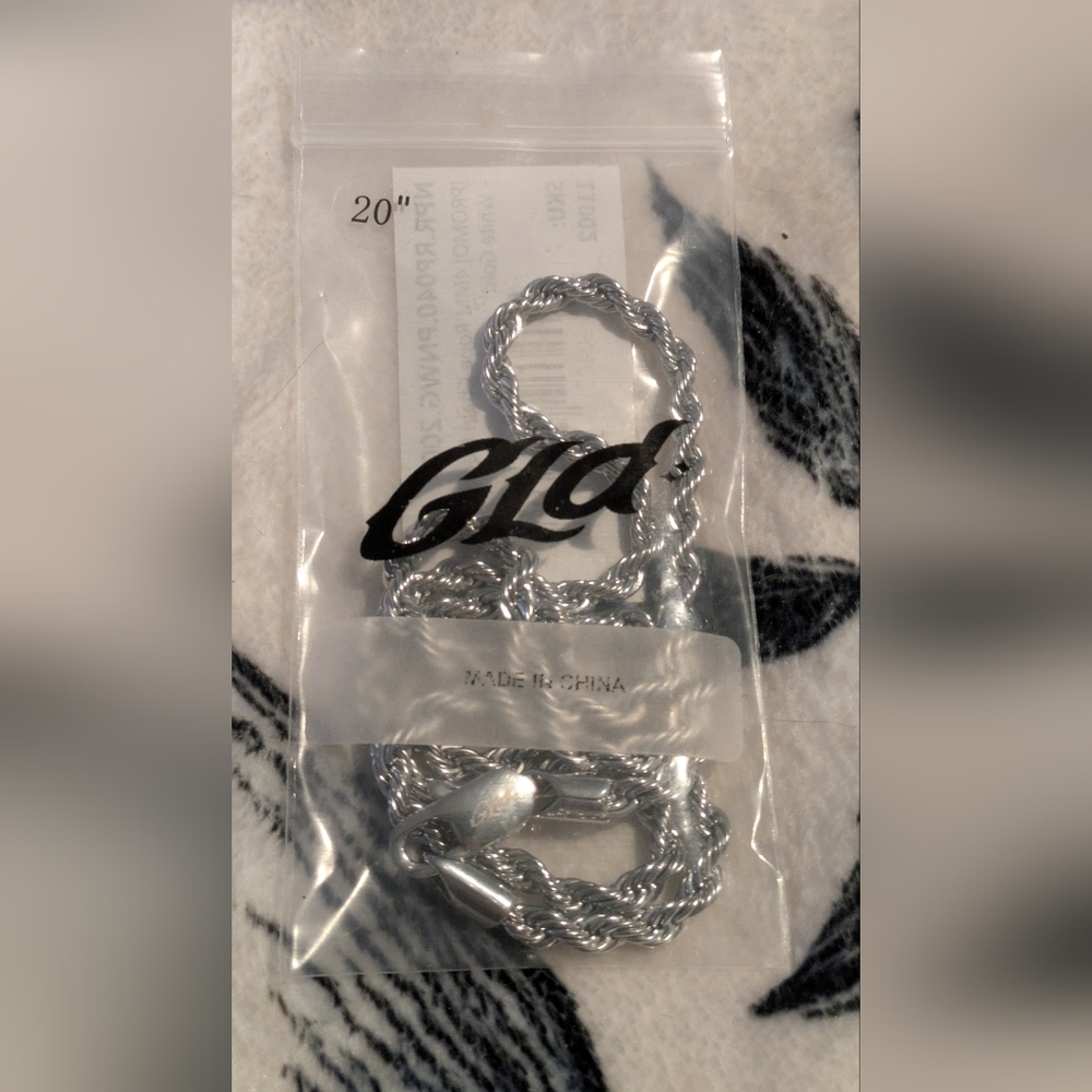 GLD White Gold 4mm 20' Rope Chain - Picture 3 of 5